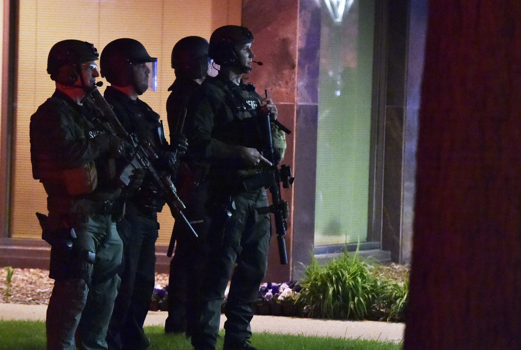 Racine County Sheriff's deputies at the ready